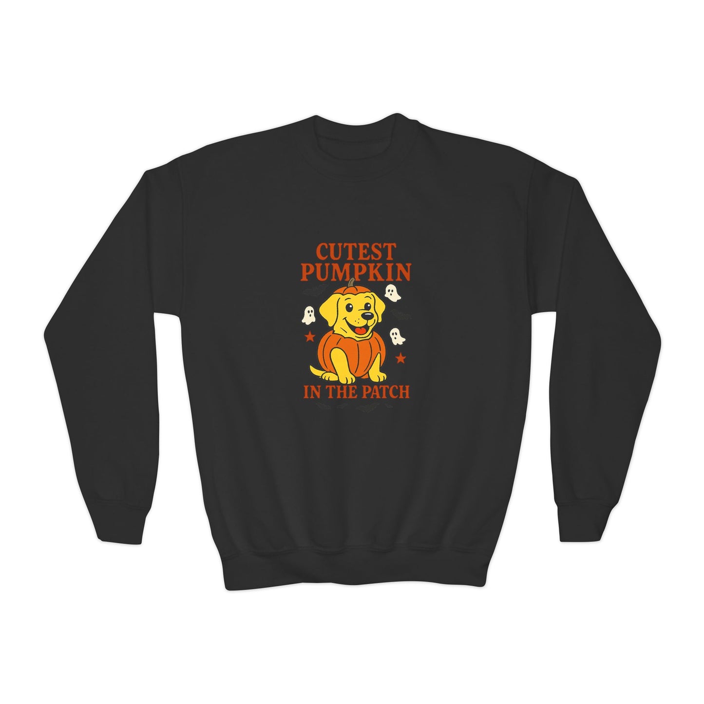 Youth Crewneck Sweatshirt - Cute Pumpkin Design, Fall Fashion, Halloween Apparel, Kids Gift, Cozy Sweater, Autumn Style