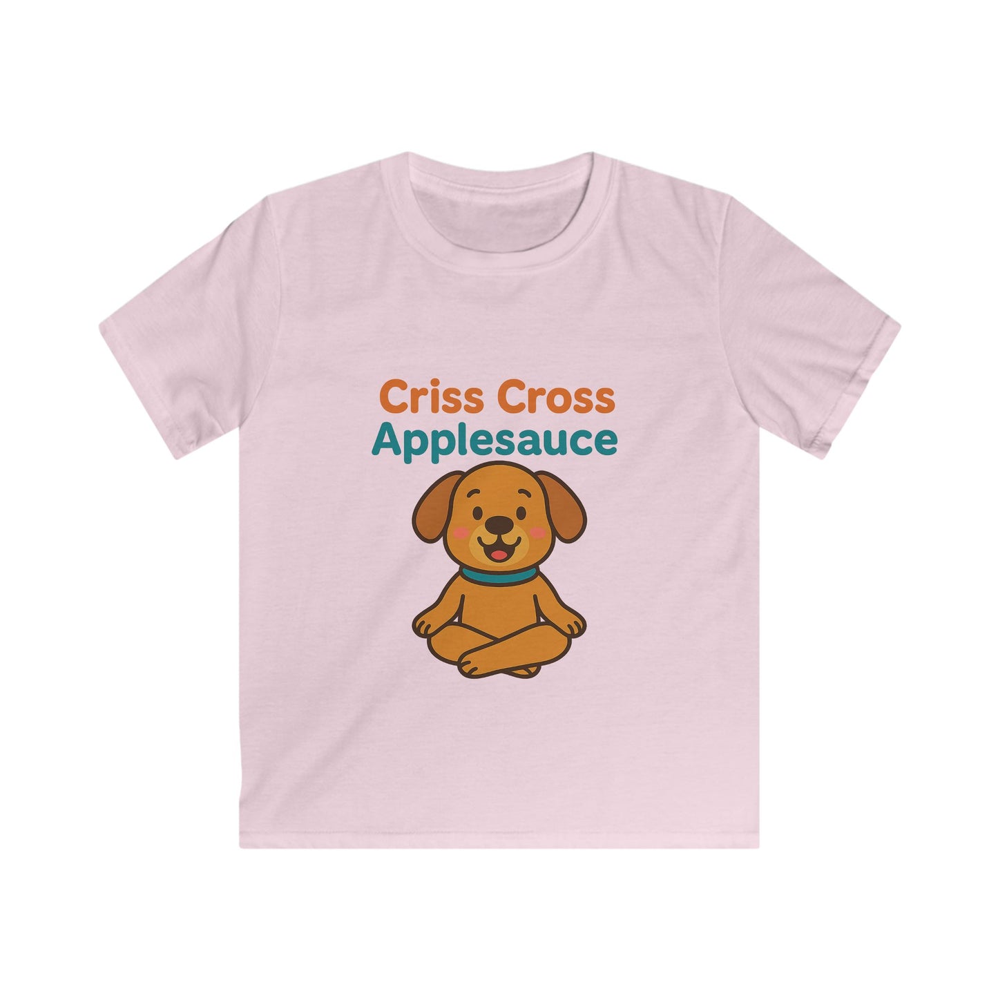 Cute Dog Kids T-Shirt, Criss Cross Applesauce Tee, Fun Kids Apparel, Gift for Animal Lovers, Playful Shirt, Birthday Outfit