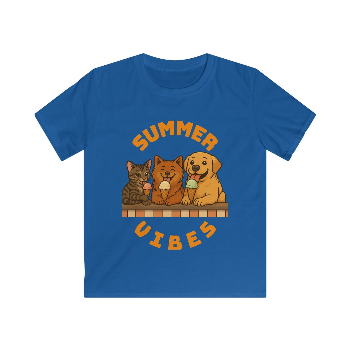 Cute Summer Vibes Kids Tee, Animal Graphic Shirt, Fun Summer Outfit, Adorable Pet Theme Shirt, Gift for Animal Lovers, Kids Summer Clothing